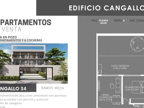 DEPARTAMENTOS DE 2 Y 3 AMBIENTES. RAMOS MEJIA