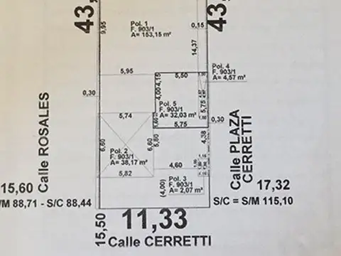 CERRETTI 971, e/Rosales y Pza.