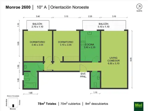 Monroe 2600, Piso 10