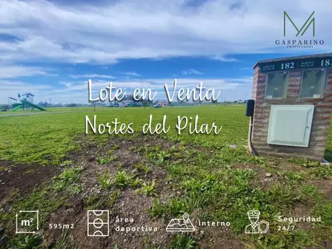Lote en esquina de 600mt2 en NORTES del PILAR - Acceso directo Ruta 6