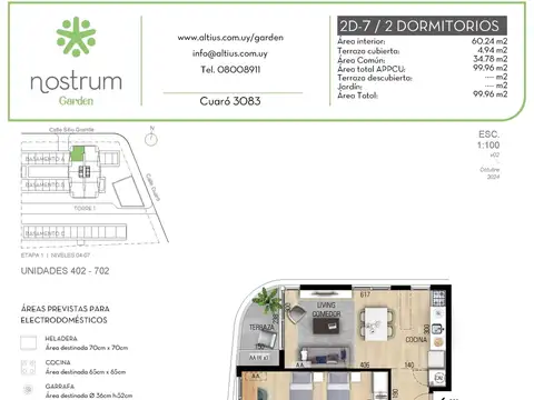 VENTA 2 DORMITORIOS NOSTRUM GARDEN PRADO