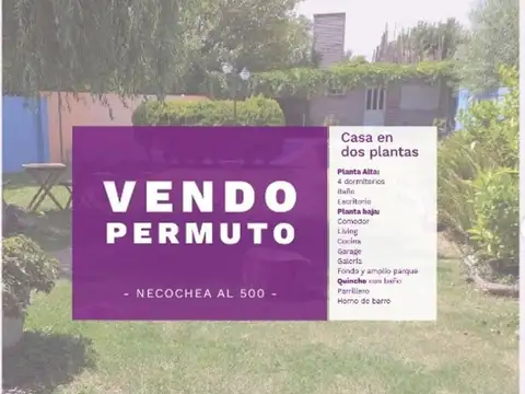 Vendo o Permuto casa con 3 dormitorios en dos plantas