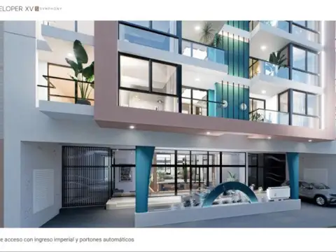 Departamento de 2 ambientes + estudio, con balcón y parrilla.