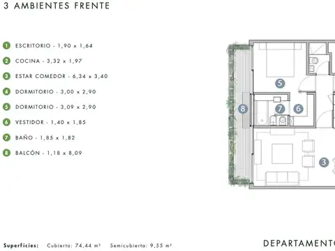 Migueletes 1600 , Piso 2