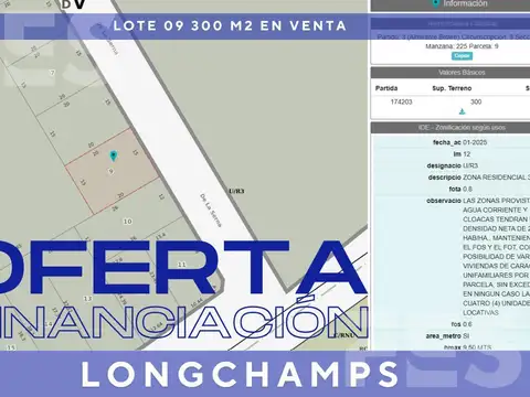 Terreno en Venta en Longchamps, USD 15.350