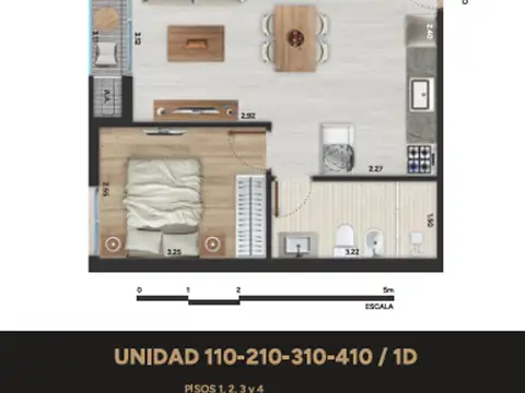 Departamento en Venta de 3 ambientes