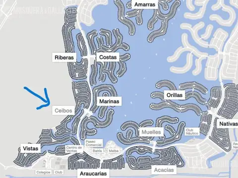 LOTE A LAGUNA. BARRIO CEIBOS. ORIENTACION OESTE. URGENCIA DE VENTA!