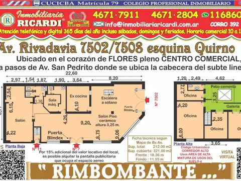 RIMBOMBANTE esquina INCIPIENTE  nuevo POLO TEXTIL 