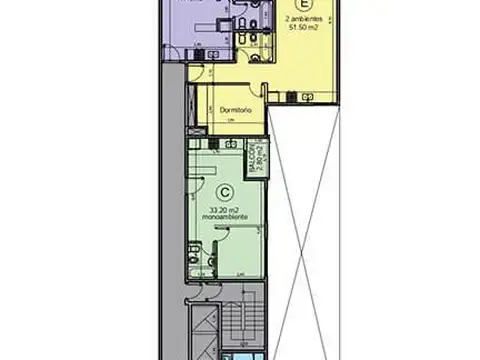 Departamento en Venta de 2 ambientes