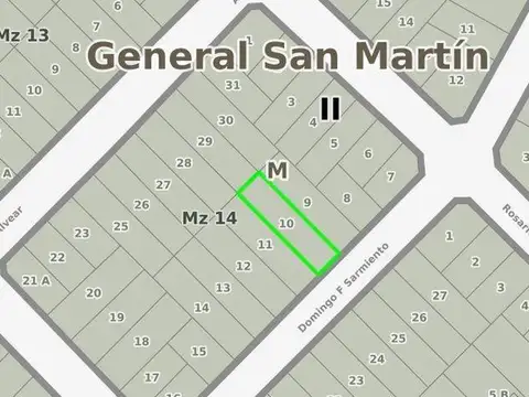 Domingo Faustino Sarmiento e/ Rosario y Chaco