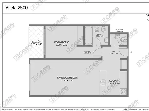 Departamento en Venta de 1 dormitorio
