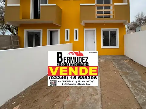 venta duplex 3 ambientes calle 65 entre 7 y 8 mar del tuyu