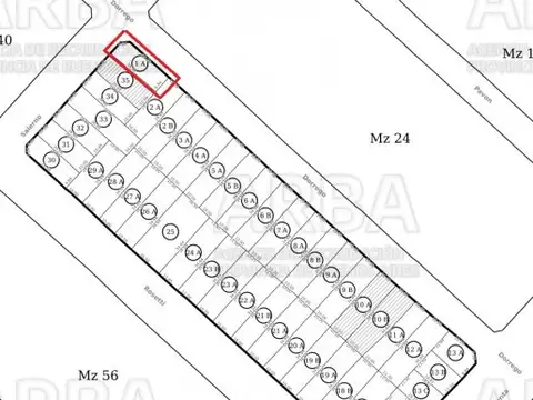 Terreno en Venta 26  mts Fondo