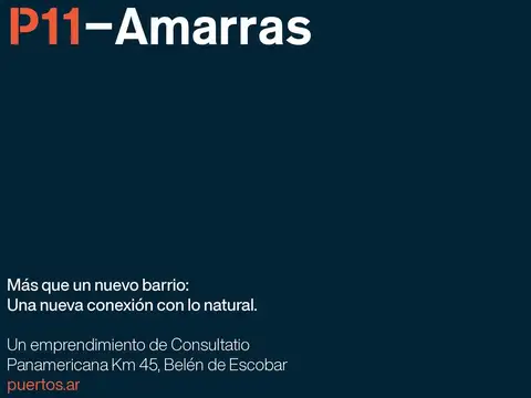 Lote en venta | B° Amarras (N°200) | Puertos del Lago, Escobar