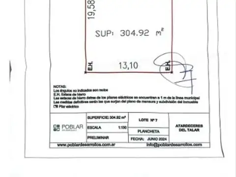Terreno en Venta de 304,0 m2