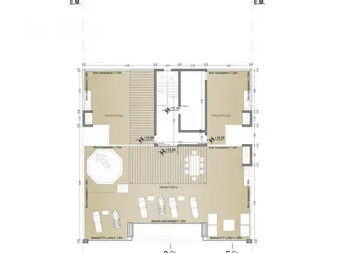 Departamento 3 ambientes con 1 baño