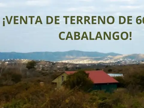 VENTA TERRENO ESQUINA CON VISTA EN CABALANGO 660m2