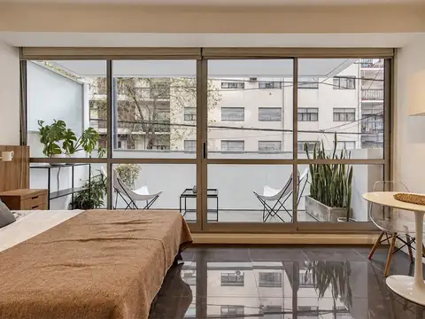 Departamento Monoambiente al frente con balcon Impecable al frente en Colegiales