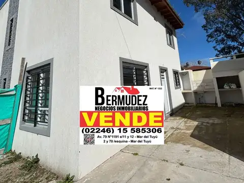 Chalet venta 3 ambientes Mar del tuyu calle 77 entre 5 y 6