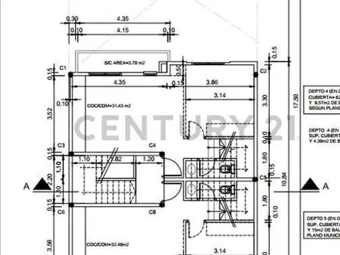 Departamento 4 ambientes con 2 baños