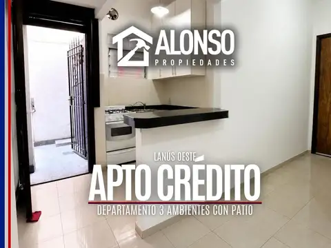 DEPARTAMENTO 3 AMBIENTES EN VENTA EN LANUS OESTE