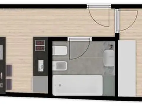 Departamento en Venta de 1 dormitorio