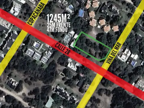 Terreno en venta - 1245mts2 - Las Gaviotas, Villa Gesell