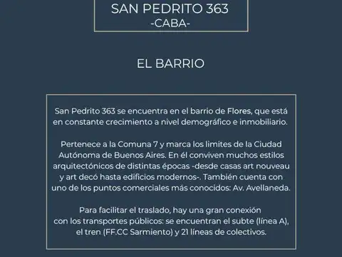 Departamento en Venta en Flores, USD 170.000