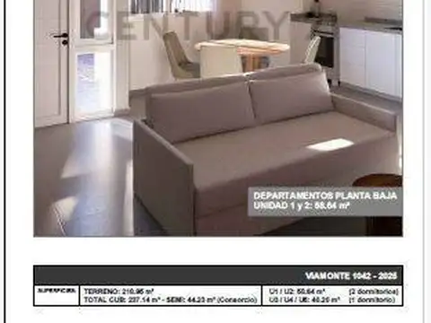 Departamento en Venta de 3 ambientes