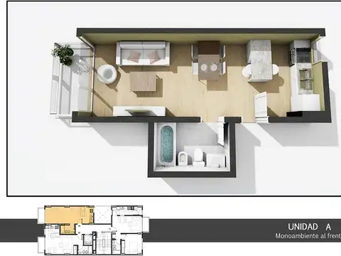 Departamento en Venta en Caballito, USD 115.000