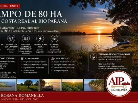 Campo en Venta en La Paz, Entre Ríos