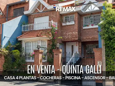 VENTA CASA 4 PLANTAS GARAJE PISCINA QUINTA GALLI