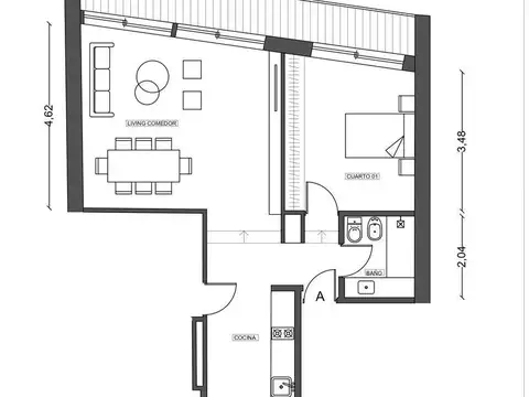 Departamento en Venta con 1 cocheras
