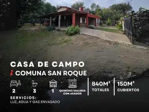 Venta Casa De Campo Dúplex Con Terreno De 840M² En Comuna San Roque
