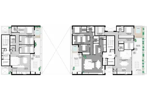 Departamento 4 ambientes con 2 baños