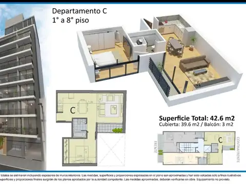 Venta departamento de 2 ambientes en Palermo