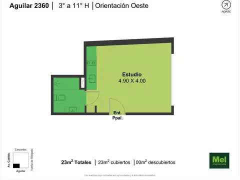 Aguilar 2300, Piso 6