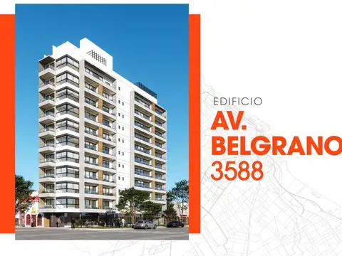Av. Belgrano 3588 5° D - 2 ambientes con balcón en construcción en Almagro.
