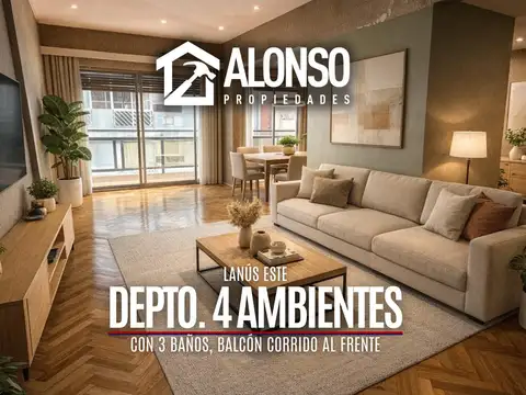 DEPARTAMENTO 4 AMBIENTES CON BALCÓN EN VENTA EN LANUS