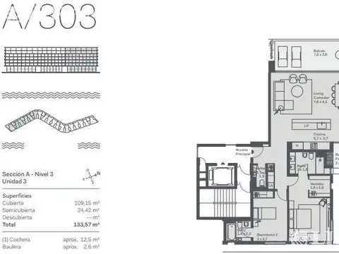 Departamento en Venta de 3 ambientes