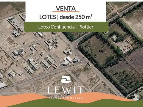 Venta lotes en loteo confluencia | terrenos desde 250 m² | todos los servicios | plottier