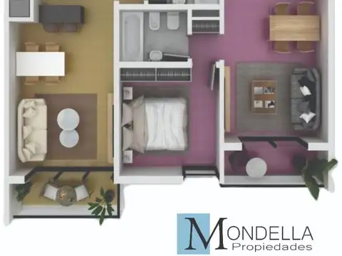 Departamento 1 Amb en el emprendimiento Larralde 975