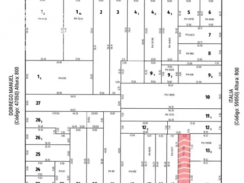 Terreno en Venta 6  mts Frente
