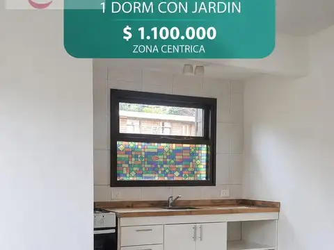 Alquiler permanente 1 dorm c/jardin-zona centrica