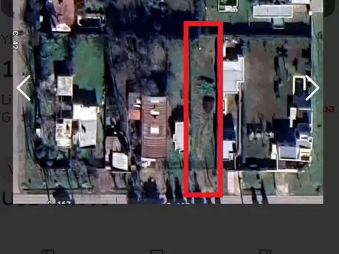 Terreno en Venta 59  mts Fondo
