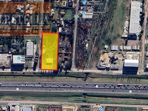 Lote en Esquina 2.475 m² s/ Colectora Acceso Oeste - Francisco Alvarez