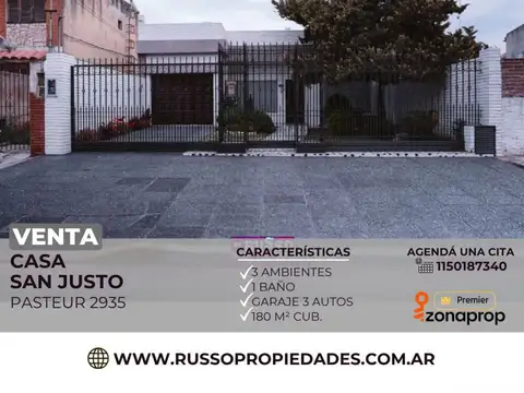 Venta casa 3 ambientes