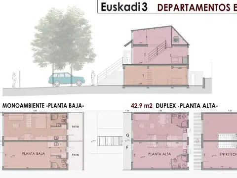Depto Tipo Casa en Venta de 2 ambientes