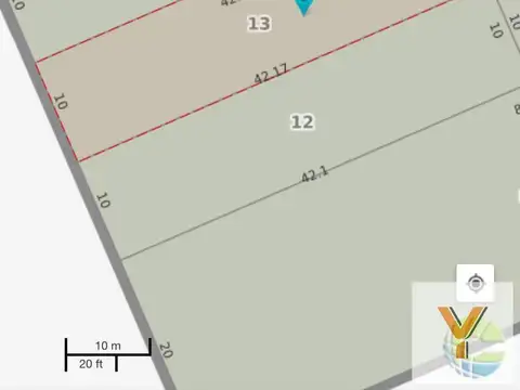 Terreno en Venta 42  mts Fondo