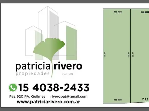 DOS LOTES EN ANDRÉS BARANDA Y AV. 12 DE OCTUBRE - QUILMES O.